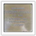 Stolperstein Franziska Strauss